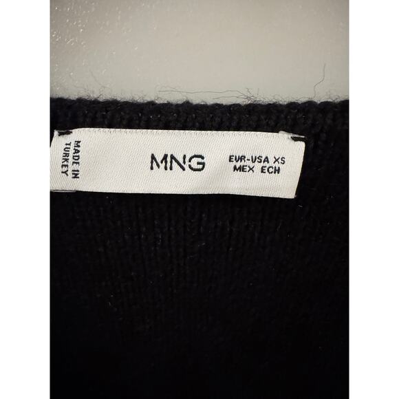 Mango Black Oversized Cardigan XS with Gold Buttons - Picture 4 of 6